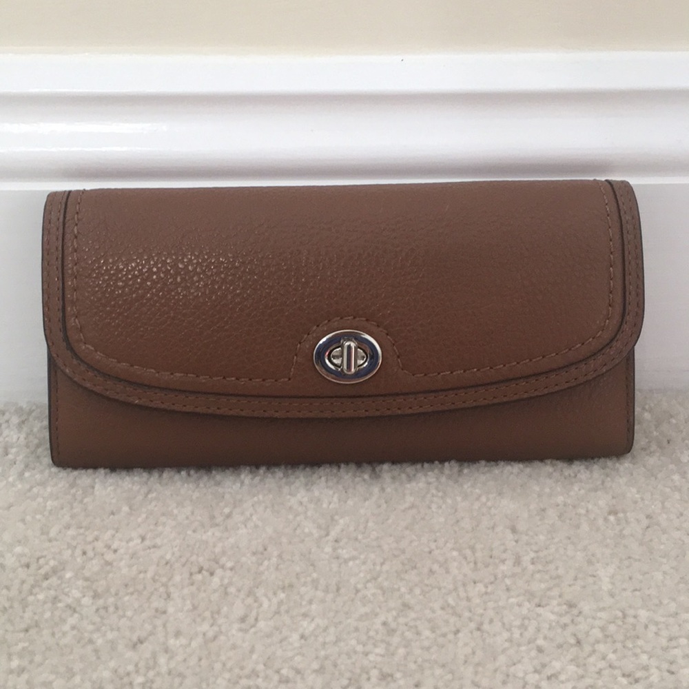 Coach brown leather wallet